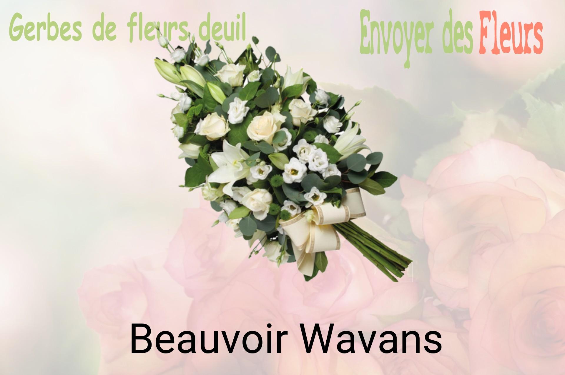 Gerbe de fleurs de deuil livrée à Beauvoir-Wavans